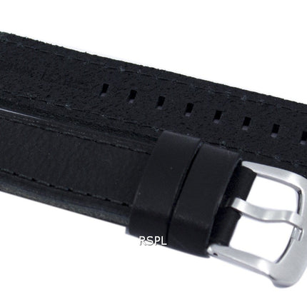 Schwarze Verhältnis Marke Lederband 22mm für SKX007, SKX009, SKX011, SNZG07, SNZG015