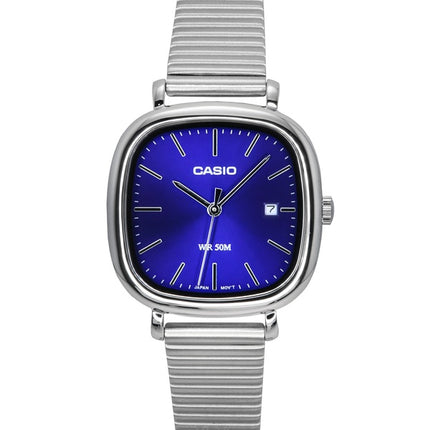 Casio Standard Analog Edelstahl Blaues Zifferblatt Quarz LTP-B166D-2AV Damenuhr