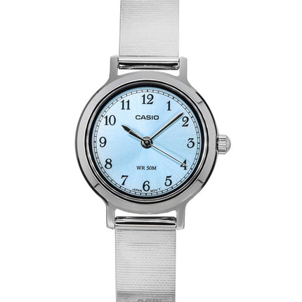 Casio Standard Analog Edelstahl Blaues Zifferblatt Quarz LTP-B170D-2BV Damenuhr
