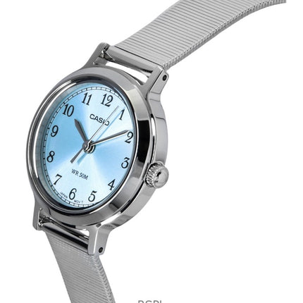 Casio Standard Analog Edelstahl Blaues Zifferblatt Quarz LTP-B170D-2BV Damenuhr