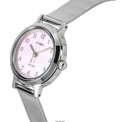 Casio Standard Analog Edelstahl Rosa Zifferblatt Quarz LTP-B170D-4BV Damenuhr