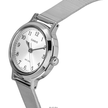 Casio Standard Analog Edelstahl Silber Zifferblatt Quarz LTP-B170D-7BV Damenuhr