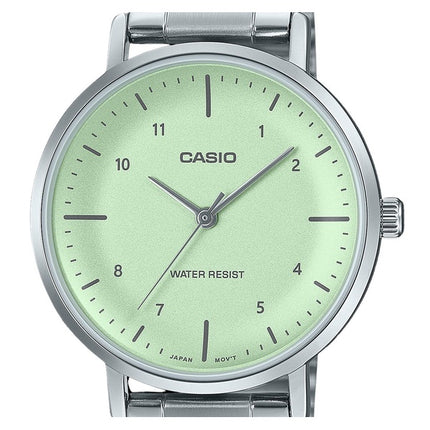 Casio Standard Analog Edelstahl Mintgrün Zifferblatt Quarz LTP-VT03D-3B Damenuhr
