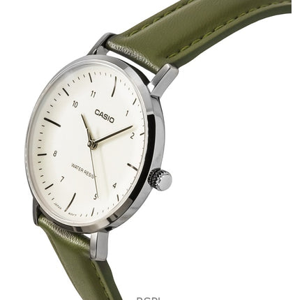 Casio Standard Analog Lederarmband Beige Zifferblatt Quarz LTP-VT03L-3B Damenuhr