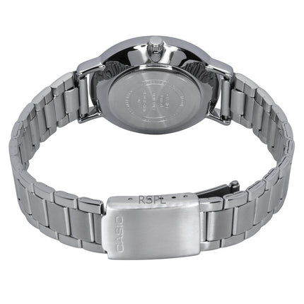 Casio Standard Analog Edelstahl Schwarzes Zifferblatt Quarz LTP-VT04D-1A Damenuhr