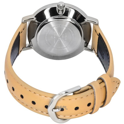Casio Standard Analog Lederarmband Creme Zifferblatt Quarz LTP-VT04L-7A1 Damenuhr