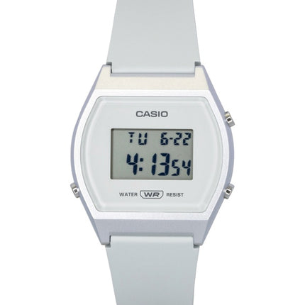 Casio Digitaluhr mit Kunstharzarmband, weißem Zifferblatt, Quarzwerk, LW-204-7A, Unisex