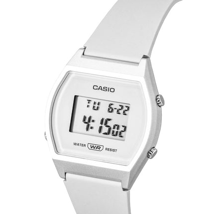 Casio Digitaluhr mit Kunstharzarmband, weißem Zifferblatt, Quarzwerk, LW-204-7A, Unisex