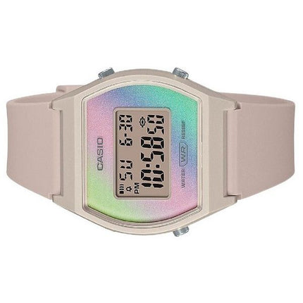 Casio Damenuhr LW-205H-4 mit digitalem Kunstharzarmband und Quarz-Zifferblatt mit mehrfarbigem Zifferblatt