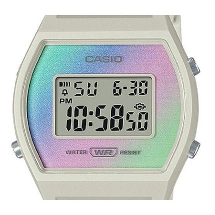 Casio Damenuhr LW-205H-8 mit digitalem Kunstharzarmband und mehrfarbigem Quarzzifferblatt