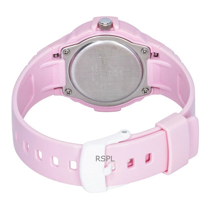 Casio Analog Damenuhr LX-800H-4AV, Armband aus biobasiertem Harz, weißes Zifferblatt, Quarzwerk, wasserdicht bis 100 m