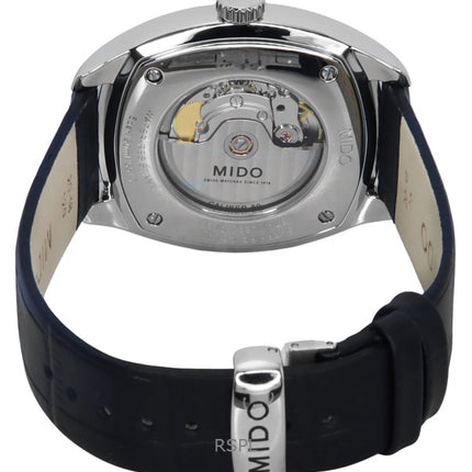 Mido Belluna Royal Gent Schwarzes Lederarmband Blaues Zifferblatt Automatik M024.507.16.041.00 Herrenuhr