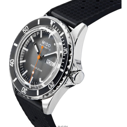 Mido Ocean Star Tribute Gradient Kautschukarmband Graues Zifferblatt Automatische Taucheruhr M026.830.17.081.00 200M Herrenuhr