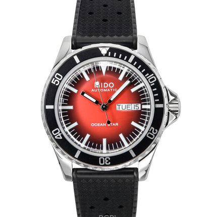Mido Ocean Star Tribute Gradient Kautschukarmband Rotes Zifferblatt Automatische Taucheruhr M026.830.17.421.00 200M Herrenuhr