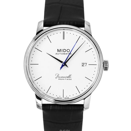 Mido Baroncelli Heritage Lederarmband weißes Zifferblatt Automatik M027.407.16.010.00 Herrenuhr