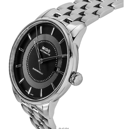 Mido Baroncelli Signature Edelstahl Schwarzes Zifferblatt Automatik M037.407.11.051.01 Herrenuhr