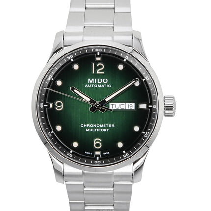 Mido Multifort M Chronometer Edelstahl Grünes Zifferblatt Automatik M038.431.11.097.00 100M Herrenuhr