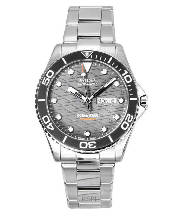 Mido Ocean Star 200C Edelstahl graues Zifferblatt automatische Taucheruhr M042.430.11.081.00 200M Herrenuhr