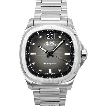 Mido Multifort TV Big Date Edelstahl graues Zifferblatt Automatik M049.526.11.081.00 100 100M Herrenuhr