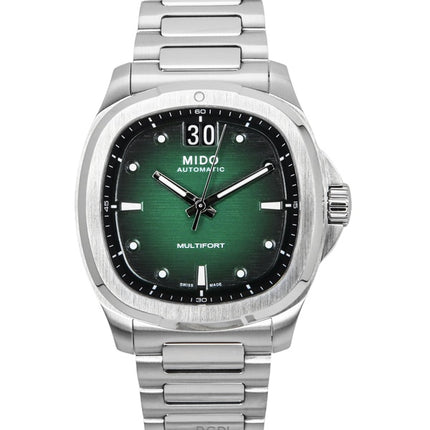Mido Multifort TV Big Date Edelstahl Grünes Zifferblatt Automatik M049.526.11.091.00 100M Herrenuhr