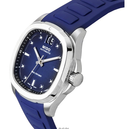 Mido Multifort TV Big Date Kautschukarmband Blaues Zifferblatt Automatik M049.526.17.041.00 100M Herrenuhr