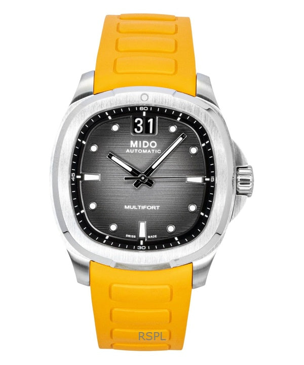 Mido Multifort TV Großdatum Kautschukarmband Graues Zifferblatt Automatik M049.526.17.081.00 100M Herrenuhr