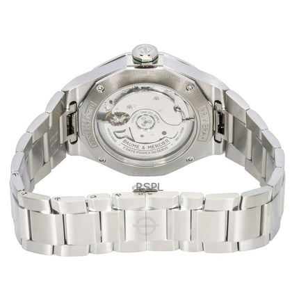 Baume &amp; Mercier Riviera Edelstahl Grünes Zifferblatt Automatik M0A10770 100M Herrenuhr