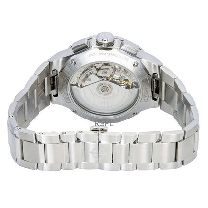 Baume &amp; Mercier Riviera Chronograph Edelstahl Schwarzes Zifferblatt Automatik M0A10825 100M Herrenuhr