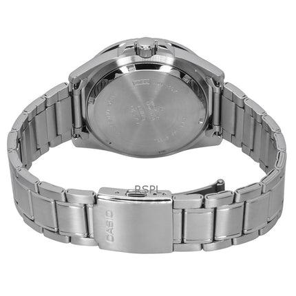 Casio Standard Analog Edelstahl Schwarzes Zifferblatt Quarz MDV-107D-1A1 200M Herrenuhr