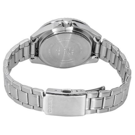 Casio Standard Analog Edelstahl schwarzes Zifferblatt Quarz MDV-10D-1A1 Herrenuhr