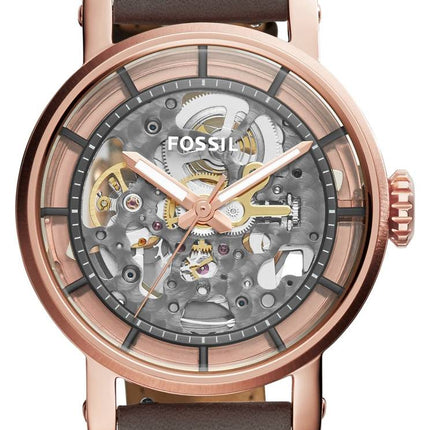 Fossilen Original Freund automatische Skeleton Zifferblatt ME3089 Damenuhr