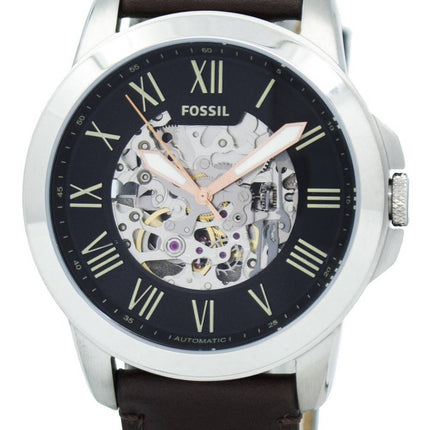 Fossil gewähren automatische Schwarz Skeleton Zifferblatt ME3100 Herrenuhr