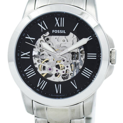 Fossil gewähren automatische Schwarz Skeleton Zifferblatt ME3103 Herrenuhr
