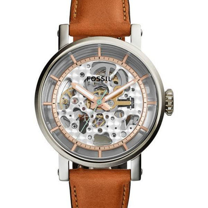 Fossilen Original Freund automatische Skeleton Zifferblatt ME3109 Damenuhr