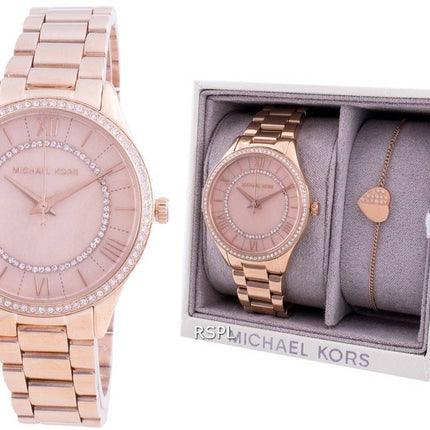 Michael Kors Lauryn MK4491 Quarz-Diamant-Akzente mit Geschenkset Damenuhr