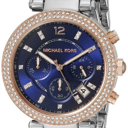 Michael Kors Parker Chronograph Two Tone Kristalle MK6141 Damenuhr