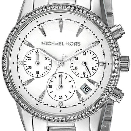 Michael Kors Ritz Chronograph Quarz Diamant Akzent MK6428 Damenuhr