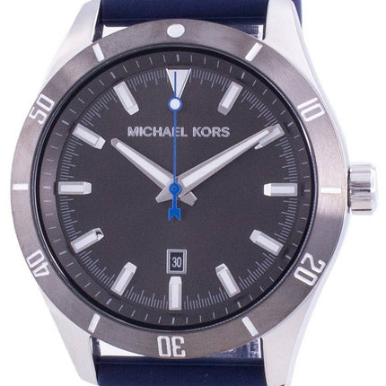 Michael Kors Layton Graues Zifferblatt Silikonarmband Quarz MK8818 Herrenuhr