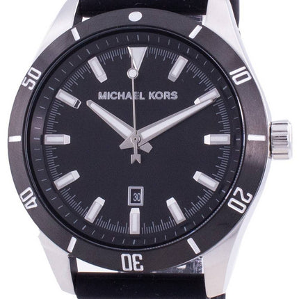 Michael Kors Layton Schwarzes Zifferblatt Silikonarmband Quarz MK8819 Herrenuhr