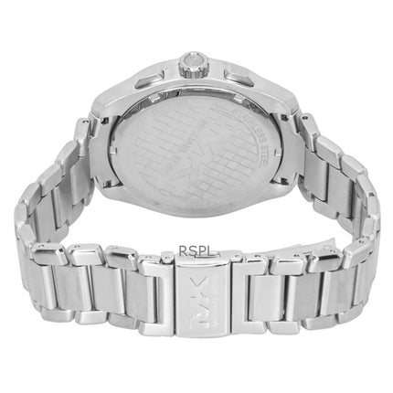 Michael Kors Oversized Accelerator 2.0 Chronograph Edelstahl Schwarzes Zifferblatt Quarz MK9176 Herrenuhr