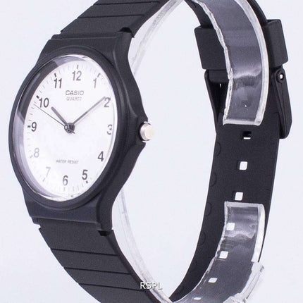 Generalüberholte Casio Classic Analog Quarz Herrenuhr mit weißem Zifferblatt, Modell MQ-24-7BLDF/MQ-24-7BL