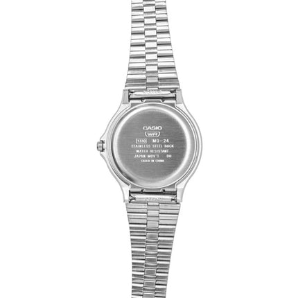 Casio Analog-Uhr aus Edelstahl mit grünem Zifferblatt, Quarzwerk, Modell MQ-24DA-3A, Unisex
