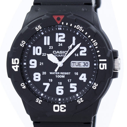 Casio Quarz Analog 100M Harz Strap MRW-200H-1BVDF MRW-200H-1BV Herrenuhr schwarz