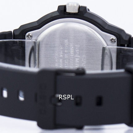 Casio Quarz Analog 100M Harz Strap MRW-200H-1BVDF MRW-200H-1BV Herrenuhr schwarz