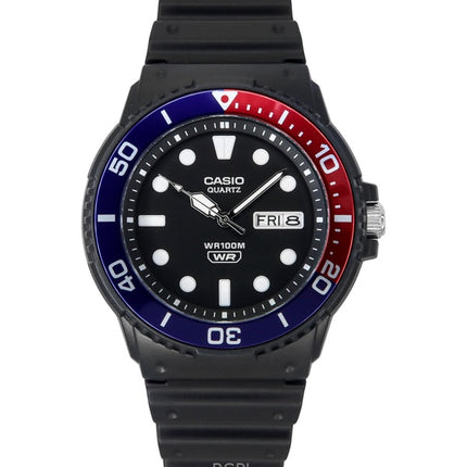 Casio Standard Analog Resin Armband Schwarzes Zifferblatt Quarz MRW-230H-1E2V 100M Herrenuhr