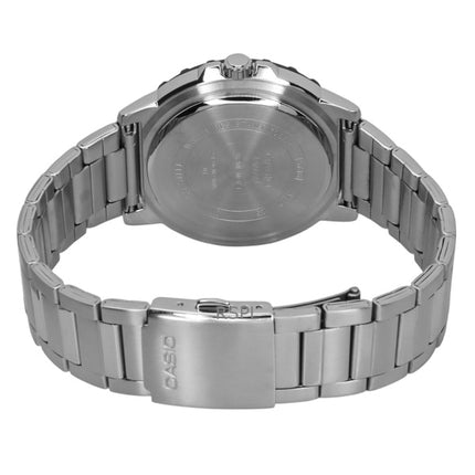 Casio Standard Analog Edelstahl Schwarzes Zifferblatt Quarz MTD-125D-1A3V 100M Herrenuhr