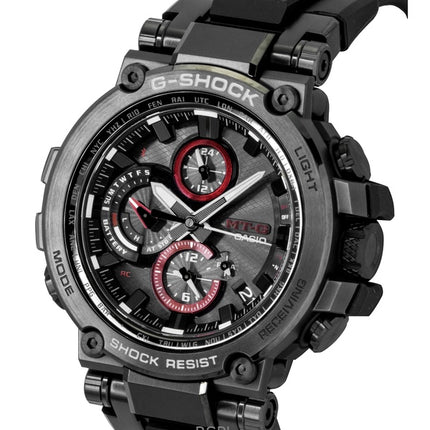 Casio G-Shock MT-G Analog Smartphone Link Harzarmband Schwarzes Zifferblatt Solar MTG-B1000B-1A 200M Herrenuhr