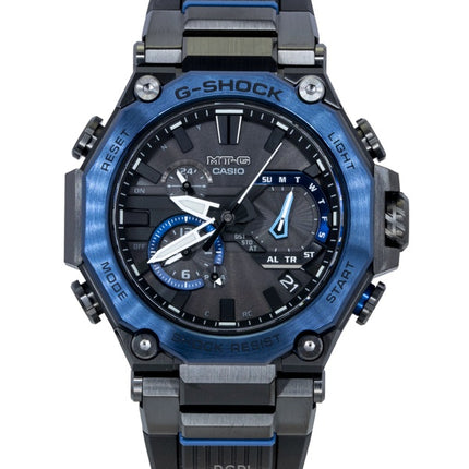 Casio G-Shock MT-G Analog Smartphone Link Harzarmband Schwarzes Zifferblatt Solar MTG-B2000B-1A2 200M Herrenuhr