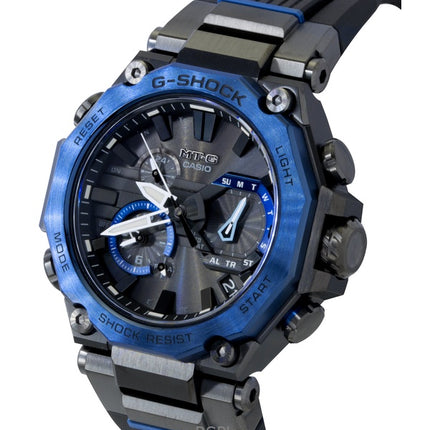 Casio G-Shock MT-G Analog Smartphone Link Harzarmband Schwarzes Zifferblatt Solar MTG-B2000B-1A2 200M Herrenuhr