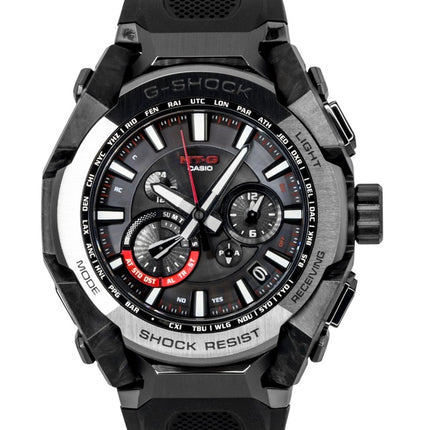 Casio G-Shock MT G Smartphone Link Herrenuhr mit schwarzem Harzarmband, schwarzem Zifferblatt und Solarfunktion (MTG-B4000B-1A, 200 m wasserdicht)